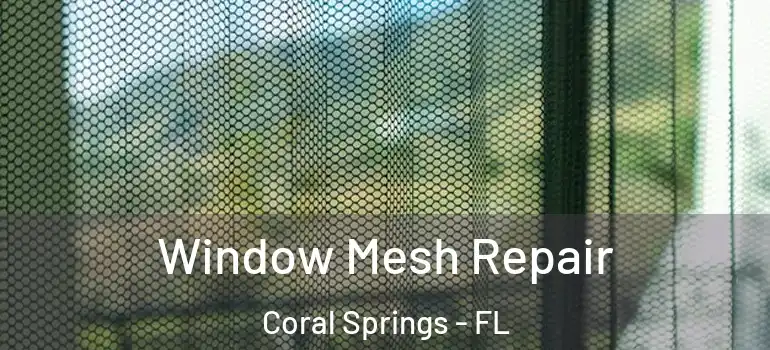  Window Mesh Repair Coral Springs - FL